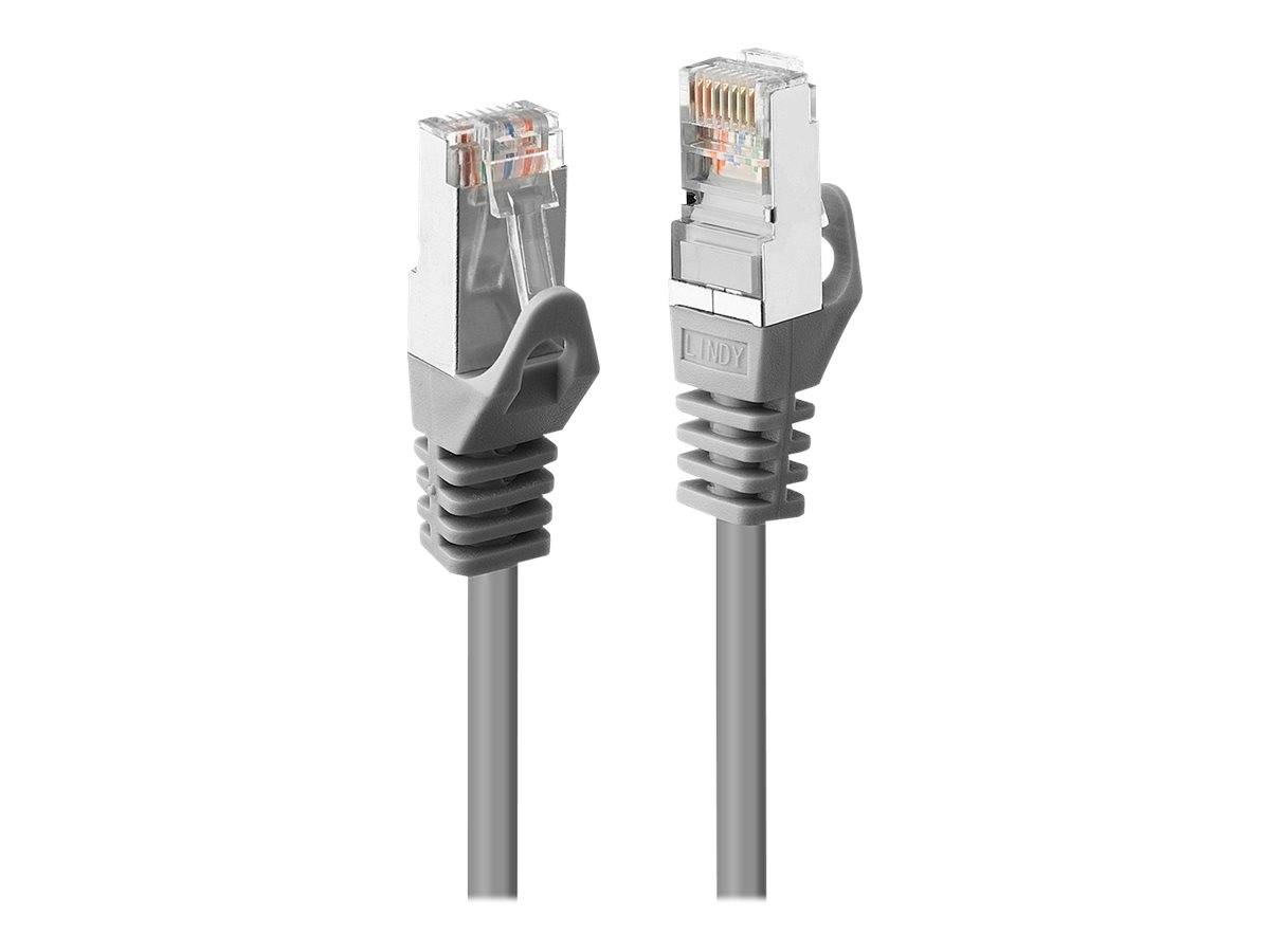 LINDY 48390 RJ45 Netzwerkkabel, Patchkabel CAT 5e F/UTP 0.50 m Grau mit Rastnasenschutz 1 St.