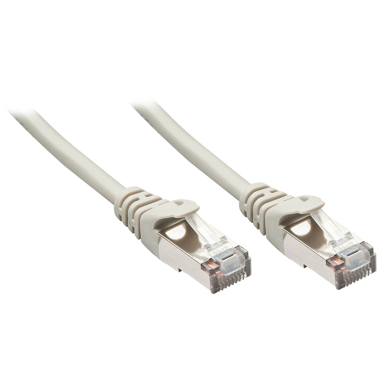 LINDY 48390 RJ45 Netzwerkkabel, Patchkabel CAT 5e F/UTP 0.50 m Grau mit Rastnasenschutz 1 St.