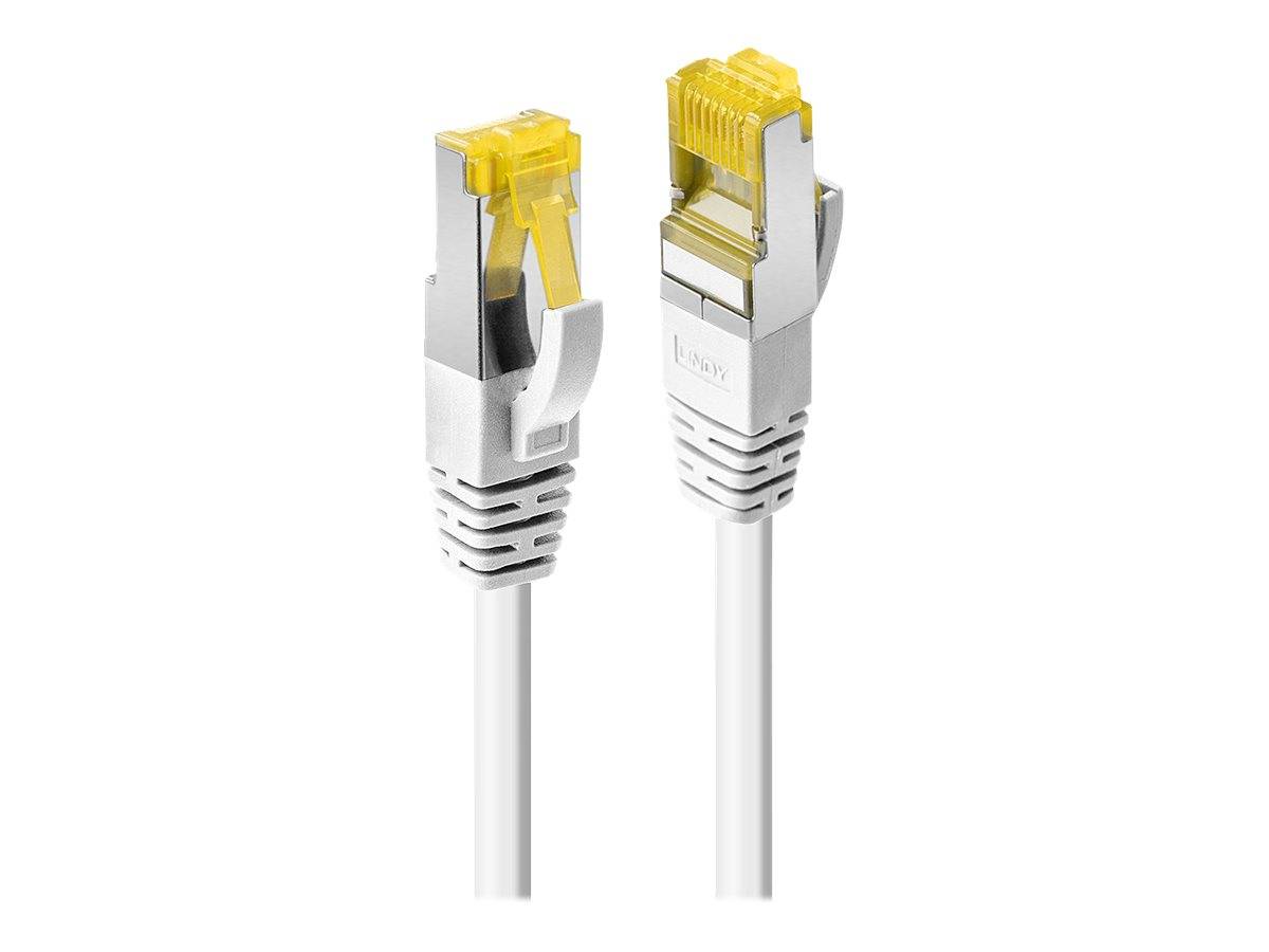 LINDY 47320 RJ45 Patchkabel CAT 6a (Rohkabel CAT 7) S/FTP 0.30m Weiß mit Rastnasenschutz 1St.