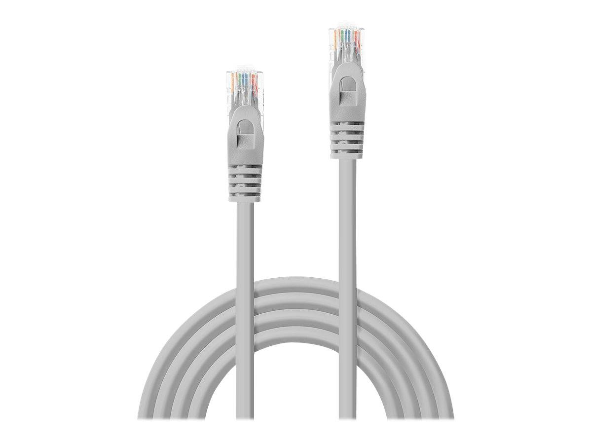 LINDY 48360 RJ45 Netzwerkkabel, Patchkabel CAT 5e U/UTP 0.30m Grau