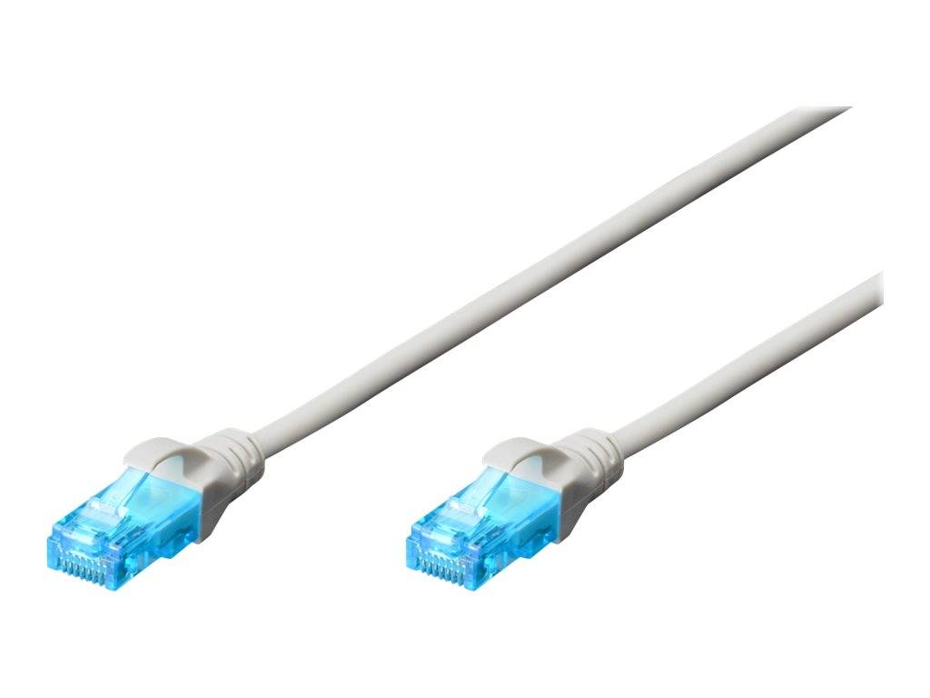 Digitus DK-1512-010/WH RJ45 Netzwerkkabel, Patchkabel CAT 5e U/UTP 1.00 m Weiß verdrillte Paare 1 St.