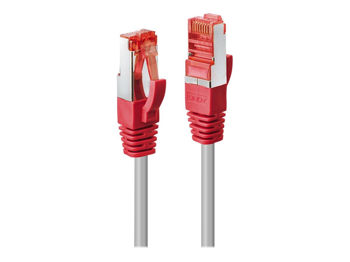 LINDY 47842 RJ45 Netzwerkkabel, Patchkabel CAT 6 S/FTP 10.00 m Grau mit Rastnasenschutz 1 St.