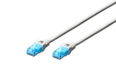 Digitus DK-1512-005/WH RJ45 Netzwerkkabel, Patchkabel CAT 5e U/UTP 0.50 m Weiß verdrillte Paare 1 St.