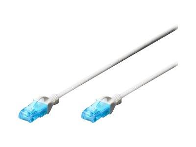 Digitus DK-1512-005/WH RJ45 Netzwerkkabel, Patchkabel CAT 5e U/UTP 0.50 m Weiß verdrillte Paare 1 St.