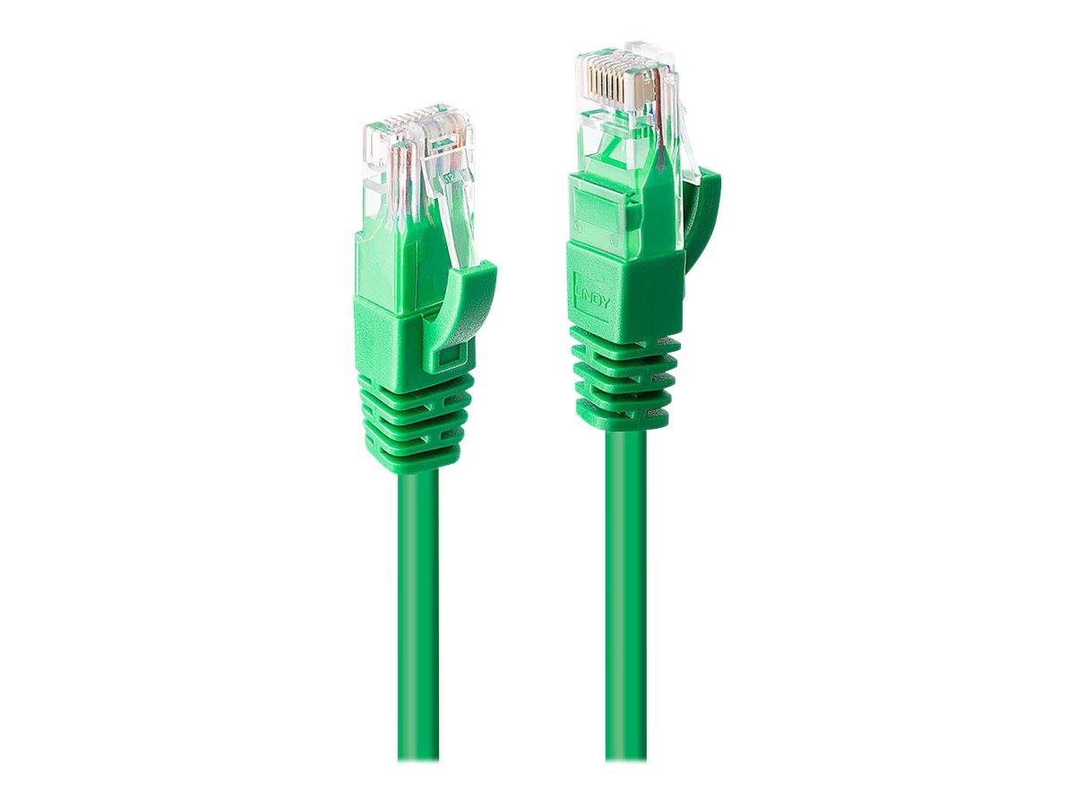 LINDY 48048 RJ45 Netzwerkkabel, Patchkabel CAT 6 U/UTP 2.00 m Grün mit Rastnasenschutz 1 St.