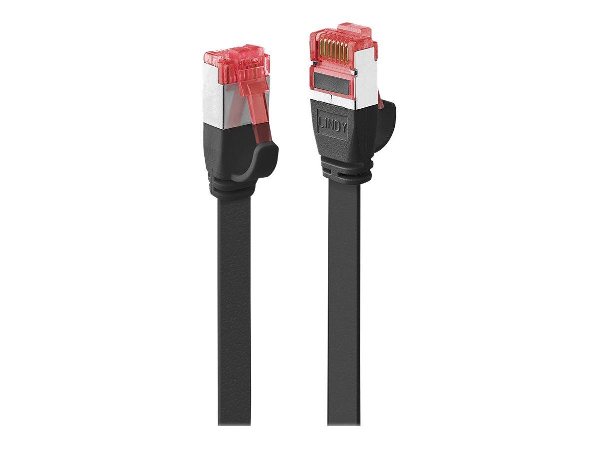 LINDY 47575 RJ45 Netzwerkkabel, Patchkabel CAT 6 U/UTP 10.00 m Schwarz mit Rastnasenschutz 1 St.