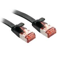 LINDY 47575 RJ45 Netzwerkkabel, Patchkabel CAT 6 U/UTP 10.00 m Schwarz mit Rastnasenschutz 1 St.