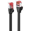 LINDY 47575 RJ45 Netzwerkkabel, Patchkabel CAT 6 U/UTP 10.00 m Schwarz mit Rastnasenschutz 1 St.