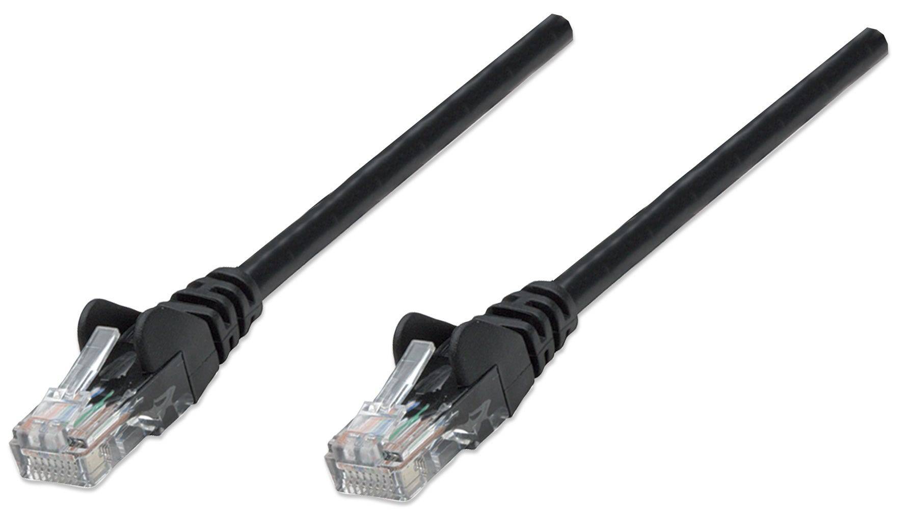 Intellinet 343350 RJ45 Netzwerkkabel, Patchkabel CAT 6 U/UTP 5.00 m Schwarz 1 St.