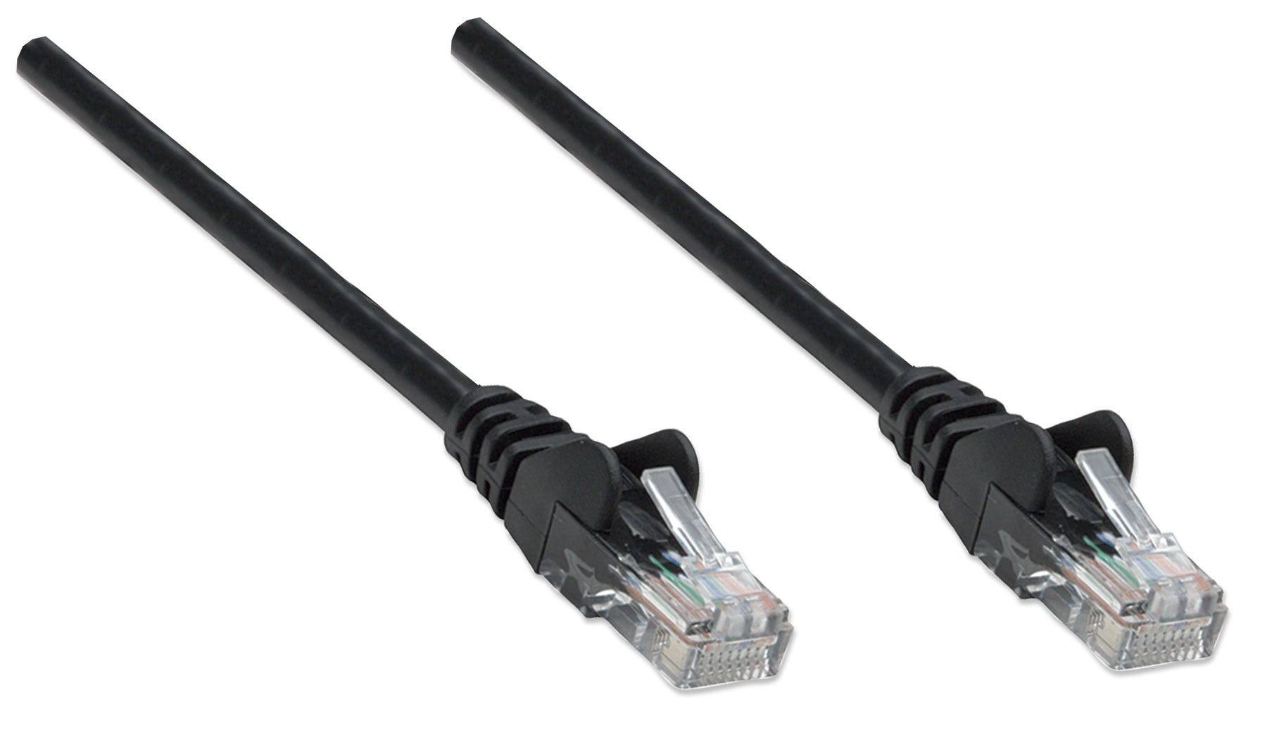 Intellinet 343350 RJ45 Netzwerkkabel, Patchkabel CAT 6 U/UTP 5.00 m Schwarz 1 St.