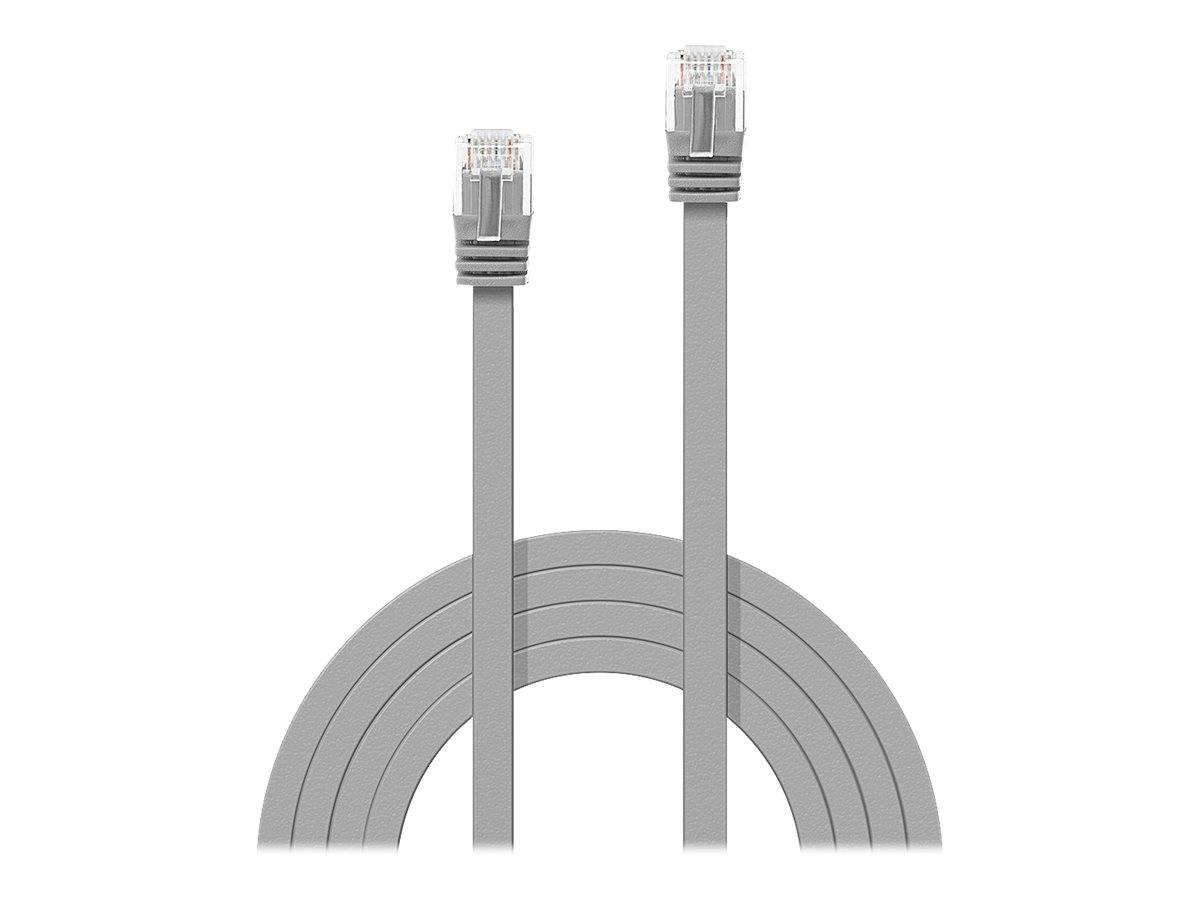 LINDY 47491 RJ45 Patchkabel CAT 6 U/UTP 1.00m Grau mit Rastnasenschutz 1St.