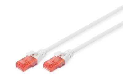 Digitus DK-1617-020/WH RJ45 Netzwerkkabel, Patchkabel CAT 6 U/UTP 2.00 m Weiß Halogenfrei 1 St.