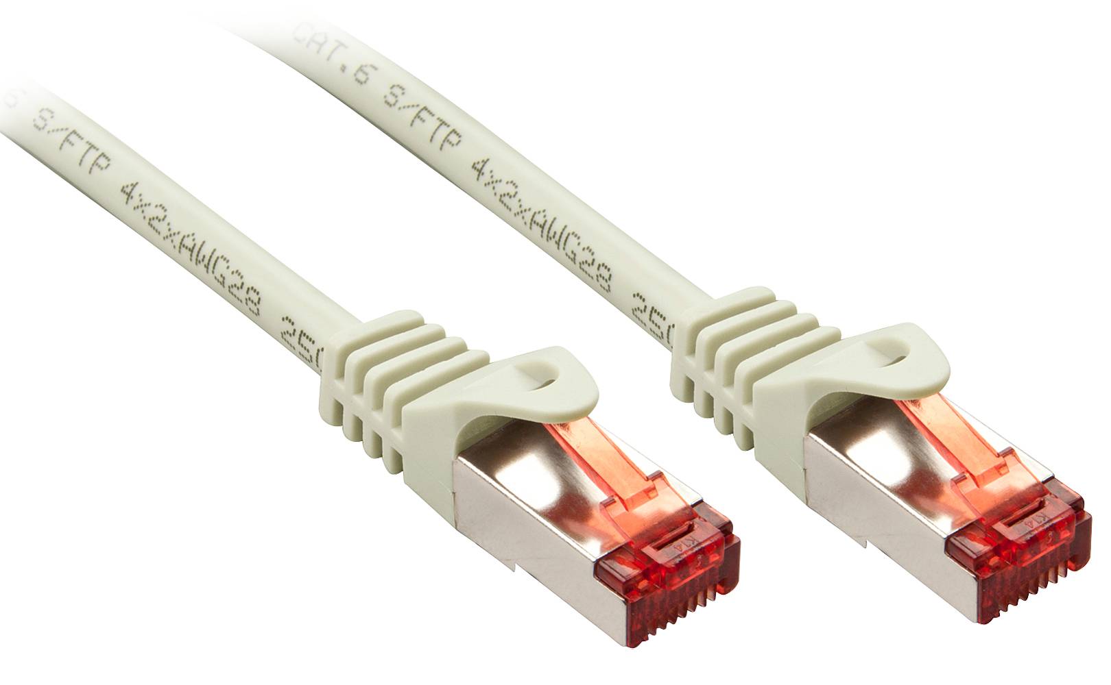 LINDY 47342 RJ45 Netzwerkkabel, Patchkabel 1.00 m Grau 1 St.