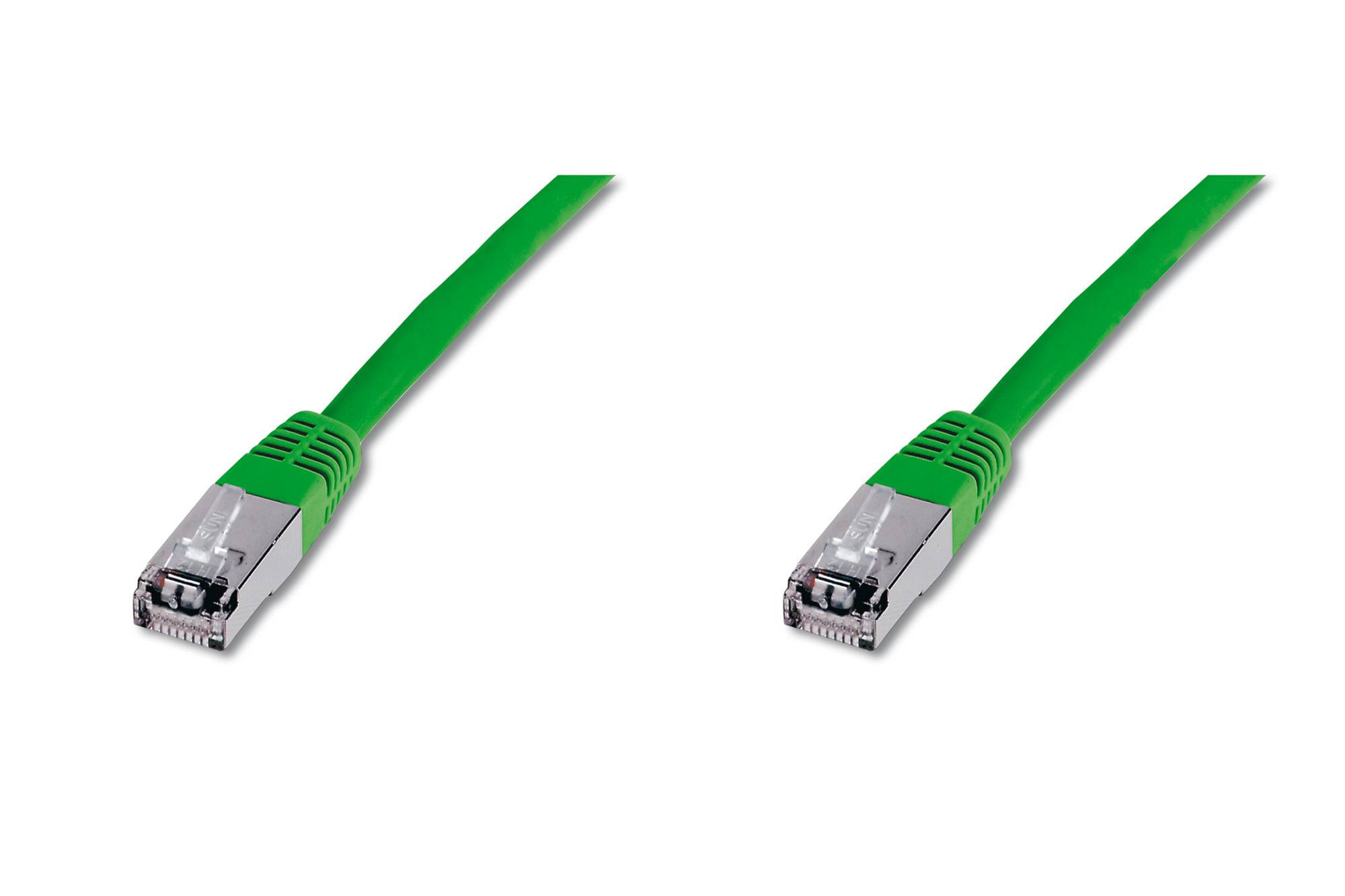 Digitus DK-1531-050/G RJ45 Netzwerkkabel, Patchkabel CAT 5e SF/UTP 5.00 m Grün 1 St.