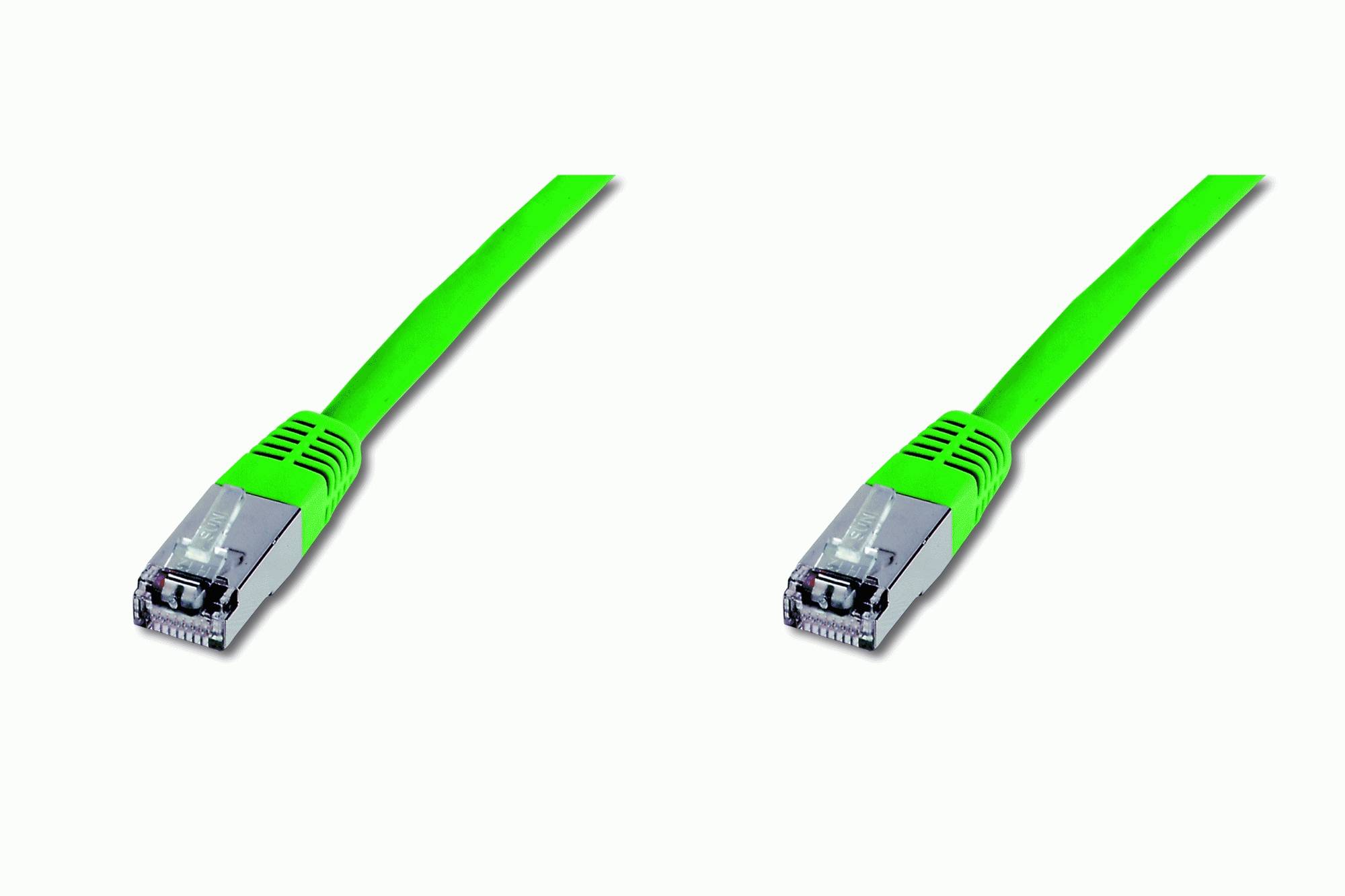 Digitus DK-1531-050/G RJ45 Netzwerkkabel, Patchkabel CAT 5e SF/UTP 5.00 m Grün 1 St.
