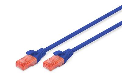 Digitus DK-1617-100/B RJ45 Netzwerkkabel, Patchkabel CAT 6 U/UTP 10.00 m Blau Halogenfrei 1 St.