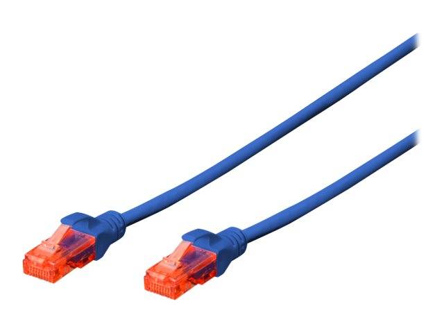 Digitus DK-1617-100/B RJ45 Netzwerkkabel, Patchkabel CAT 6 U/UTP 10.00 m Blau Halogenfrei 1 St.