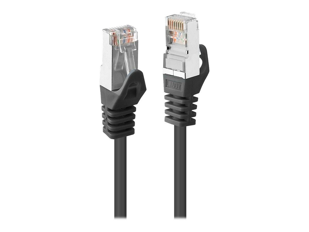 LINDY 48380 RJ45 Netzwerkkabel, Patchkabel CAT 5e F/UTP 0.50 m Schwarz 1 St.