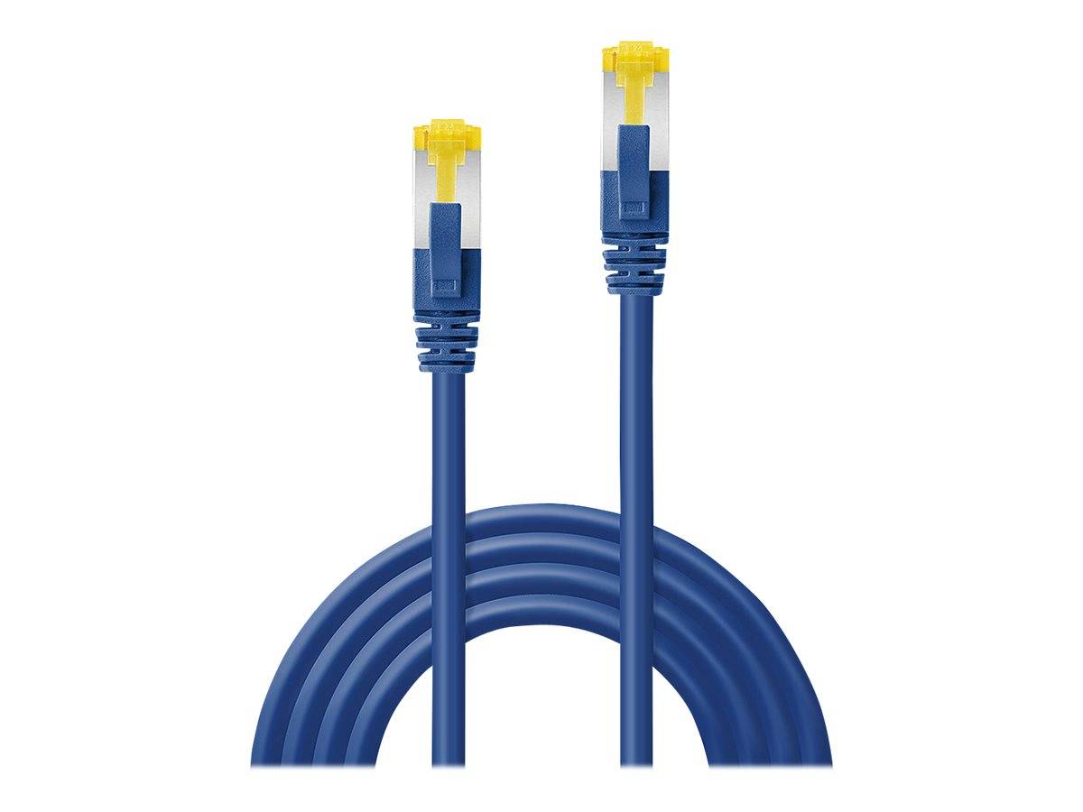 LINDY 47278 RJ45 Netzwerkkabel, Patchkabel CAT 6a (Rohkabel CAT 7) S/FTP 1.50 m Blau mit Rastnasenschutz 1 St.