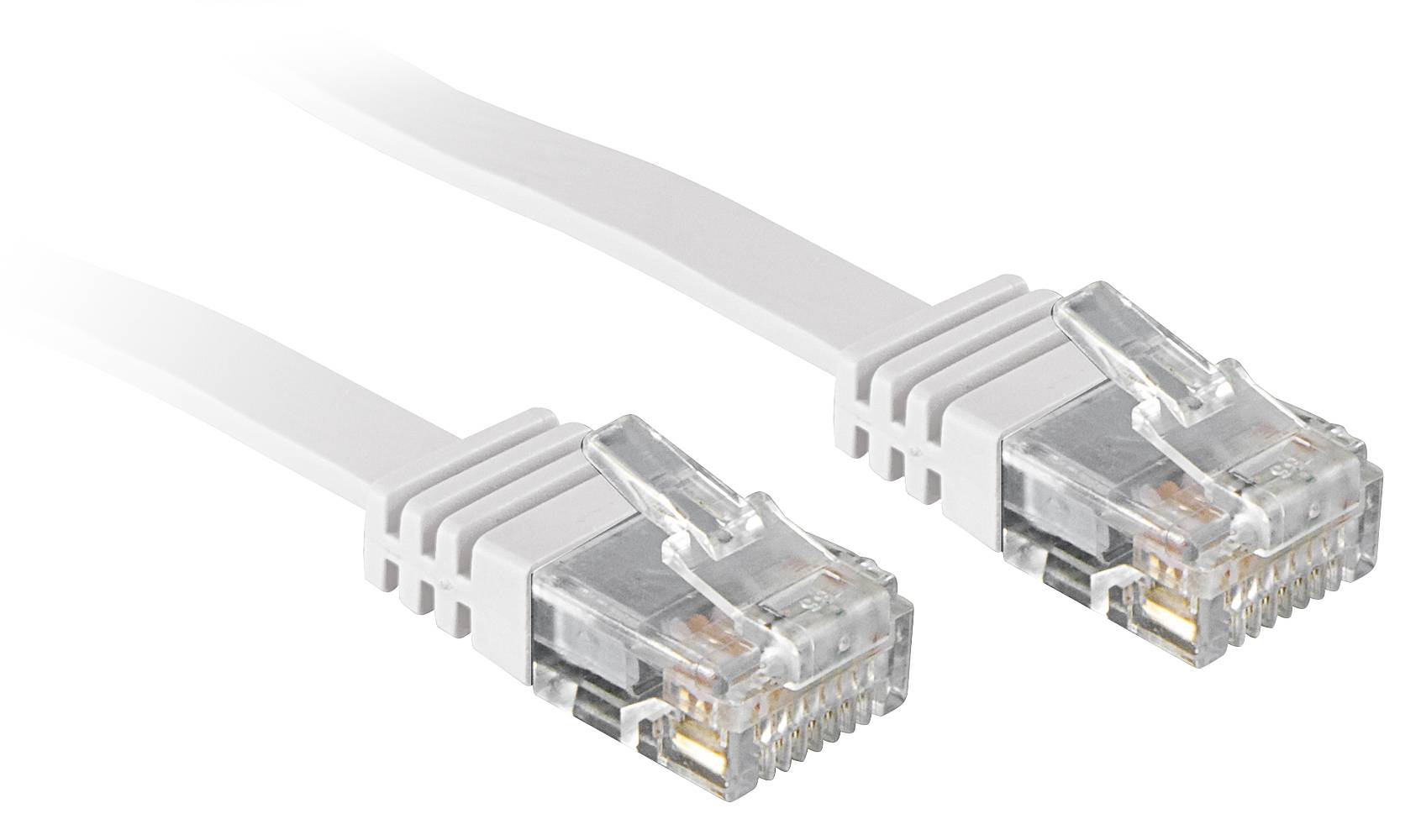 LINDY 47500 RJ45 Netzwerkkabel, Patchkabel CAT 6 U/UTP 0.30m Weiß mit Rastnasenschutz