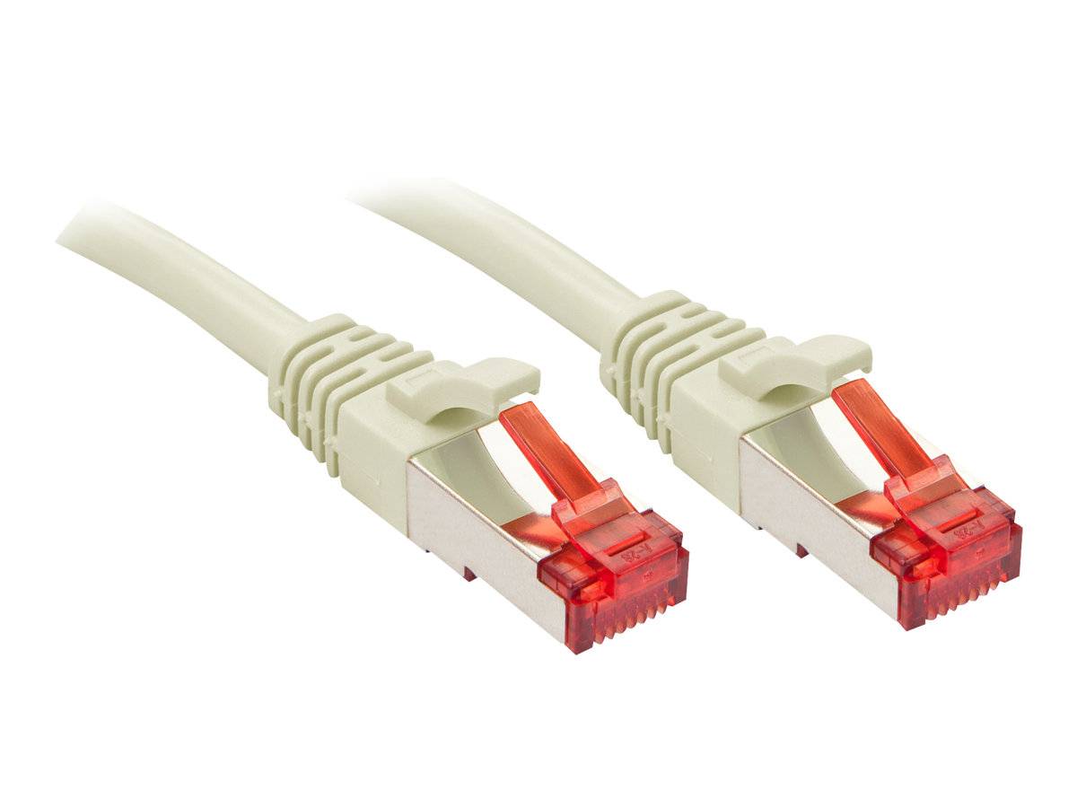 LINDY 47704 RJ45 Netzwerkkabel, Patchkabel CAT 6 S/FTP 2.00 m Grau mit Rastnasenschutz 1 St.