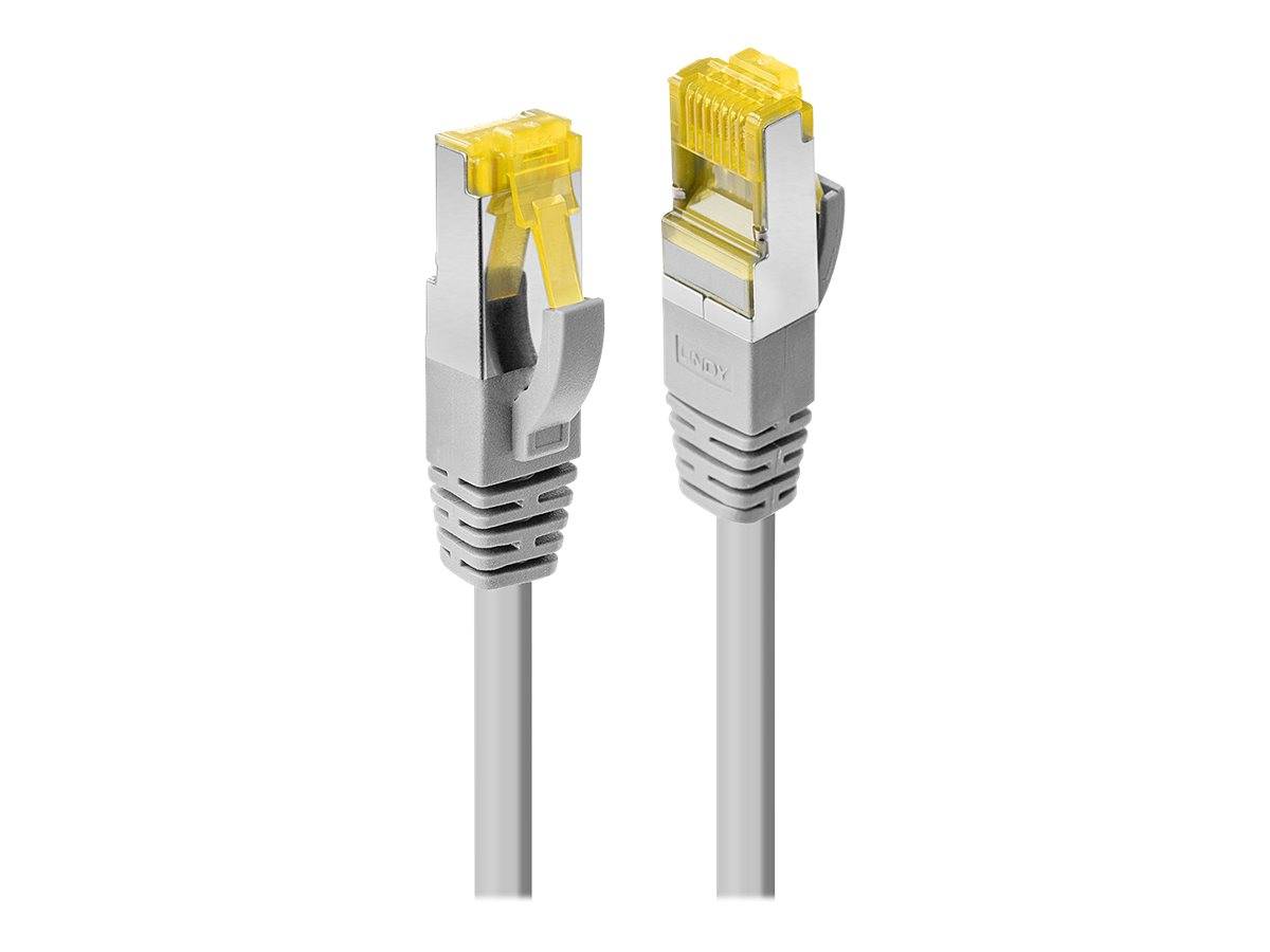 LINDY 47266 RJ45 Netzwerkkabel, Patchkabel CAT 6a (Rohkabel CAT 7) S/FTP 5.00 m Grau mit Rastnasenschutz 1 St.