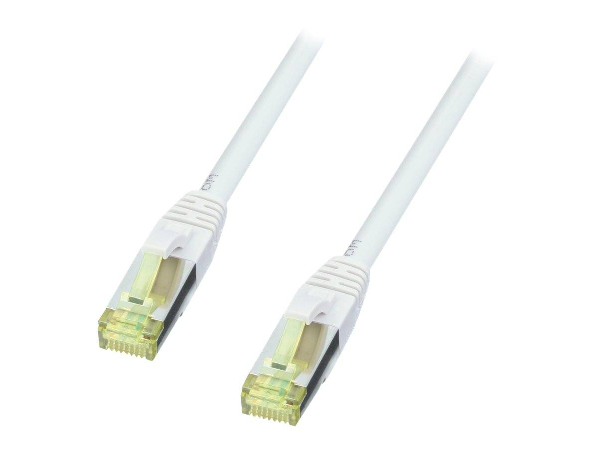 LINDY 47266 RJ45 Netzwerkkabel, Patchkabel CAT 6a (Rohkabel CAT 7) S/FTP 5.00 m Grau mit Rastnasenschutz 1 St.