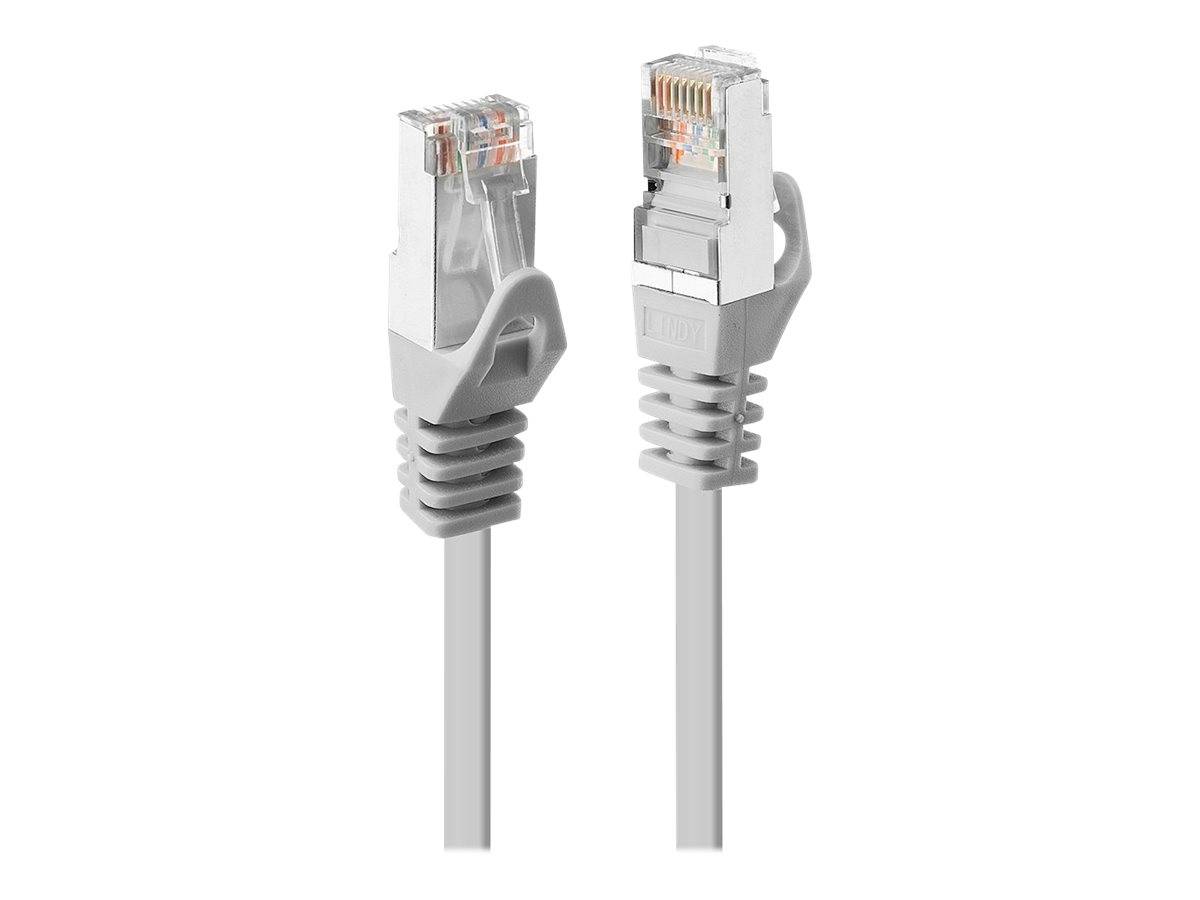 LINDY 48342 RJ45 Netzwerkkabel, Patchkabel CAT 5e F/UTP 1.00 m Grau mit Rastnasenschutz 1 St.