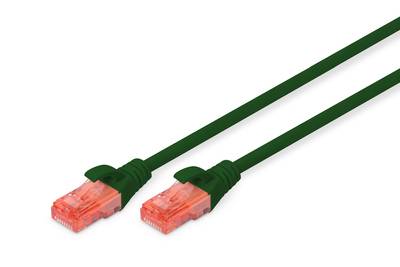 Digitus DK-1617-0025/G RJ45 Netzwerkkabel, Patchkabel CAT 6 U/UTP 0.25 m Grün Halogenfrei, verdrillte Paare 1 St.