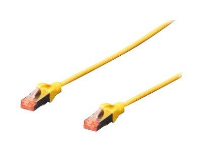 Digitus DK-1644-005/Y RJ45 Patchkabel CAT 6 S/FTP 0.50m Gelb Halogenfrei, verdrillte Paare, mit Rastnasenschutz, Flammwidrig