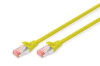 Digitus DK-1644-005/Y RJ45 Netzwerkkabel, Patchkabel CAT 6 S/FTP 0.50 m Gelb Halogenfrei, verdrillte Paare, mit Rastnasenschutz, Flammwidrig 1 St