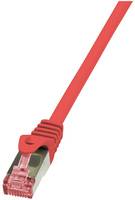 LogiLink CQ2044S RJ45 Netzwerkkabel, Patchkabel CAT 6 S/FTP 1.50 m Rot Flammwidrig, mit Rastnasenschutz 1 St.