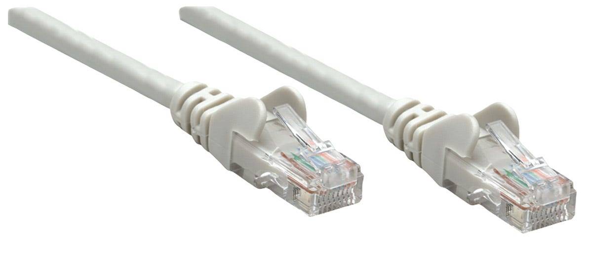 Intellinet 336734 RJ45 Netzwerkkabel, Patchkabel CAT 6 U/UTP 10.00 m Grau 1 St.