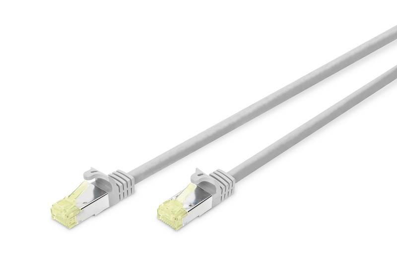 Digitus DK-1644-A-020CL RJ45 Netzwerkkabel, Patchkabel CAT 6a S/FTP 2.00 m Grau doppelt geschirmt, Flexibel, Geschirmt 1 St.