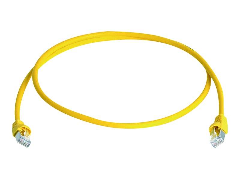 Telegärtner 100008985 RJ45 Netzwerkkabel, Patchkabel CAT 6a S/FTP 10.00 m Gelb Flammwidrig, mit Rastnasenschutz, Flammwidrig, Halogenfrei