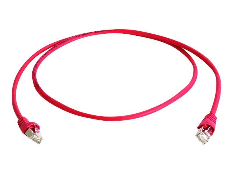 Telegärtner 100008264 RJ45 Netzwerkkabel, Patchkabel CAT 6a S/FTP 2.00 m Rot Flammwidrig, mit Rastnasenschutz, Flammwidrig, Halogenfrei