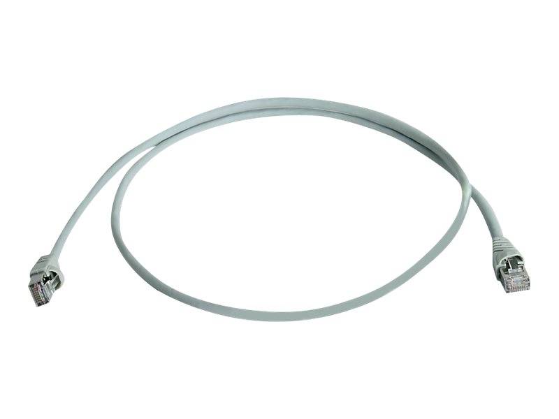 Telegärtner 100008981 RJ45 Patchkabel CAT 6a S/FTP 10.00m Grau Flammwidrig, mit Rastnasenschutz, Flammwidrig, Halogenfrei