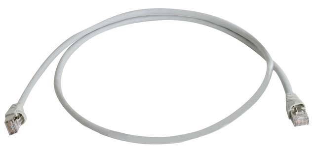 Telegärtner 100008981 RJ45 Patchkabel CAT 6a S/FTP 10.00m Grau Flammwidrig, mit Rastnasenschutz, Flammwidrig, Halogenfrei