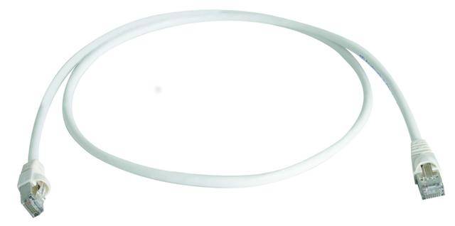 Telegärtner 100008034 RJ45 Netzwerkkabel, Patchkabel CAT 6a S/FTP 0.25 m Weiß Flammwidrig, Halogenfrei, UL-zertifiziert 1 St.