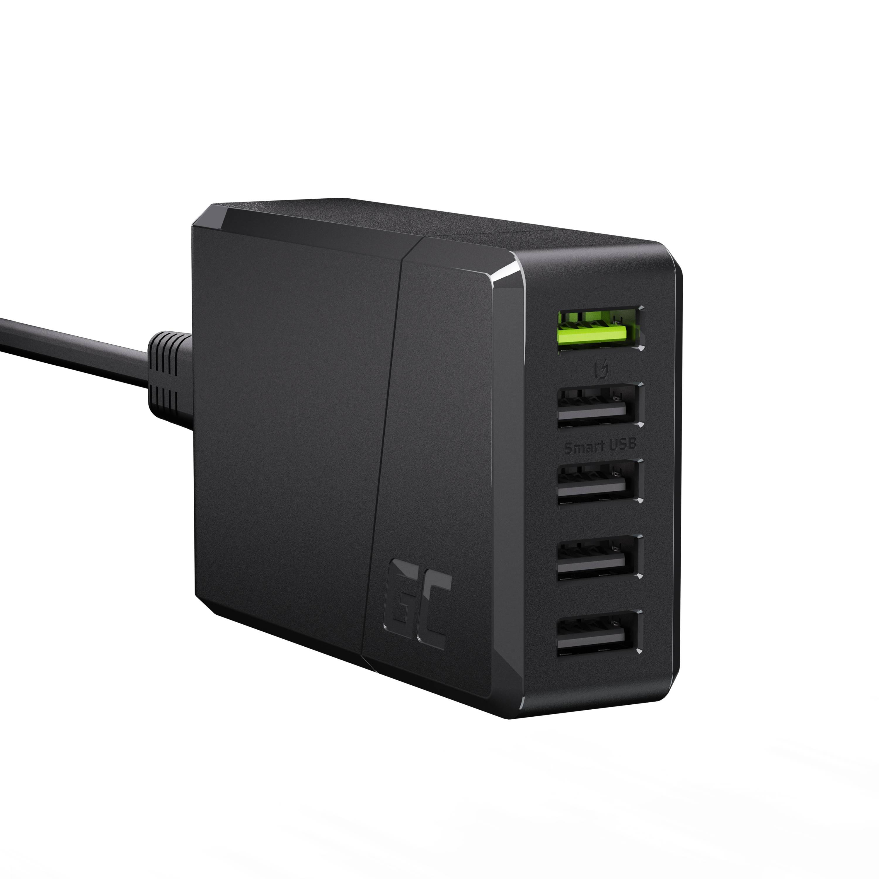 Green Cell ChargeSource 5 - Netzteil - 52 Watt - 2.4 A - Apple Fast Charge, GC Ultra Charge, Huawei Fast Charge, QC 3.0,