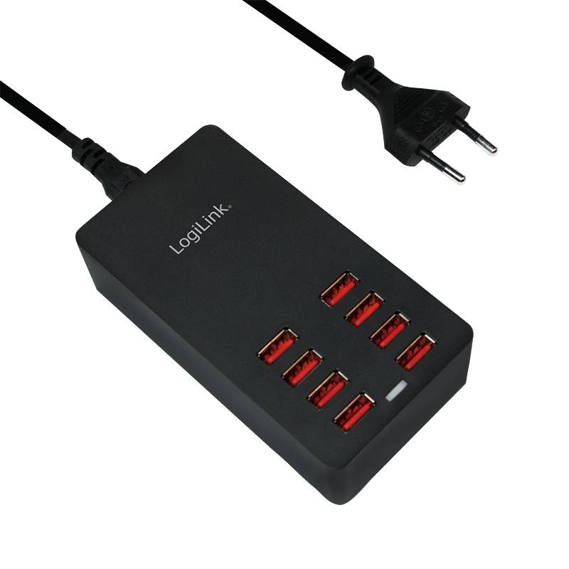 LogiLink PA0140 USB-Ladestation 44 W Steckdose Ausgangsstrom (max.) 8800 mA USB Anzahl Ausgänge: 8 x Auto-Detect