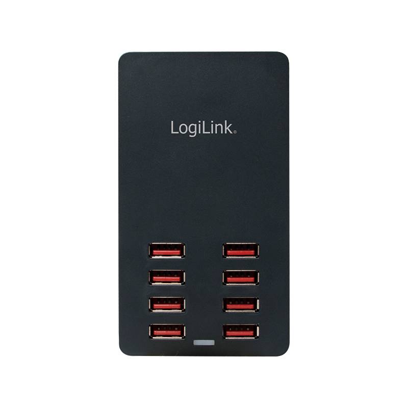LogiLink PA0140 USB Ladestation 44W 8x USB-A Schwarz Innenbereich Auto-Detect