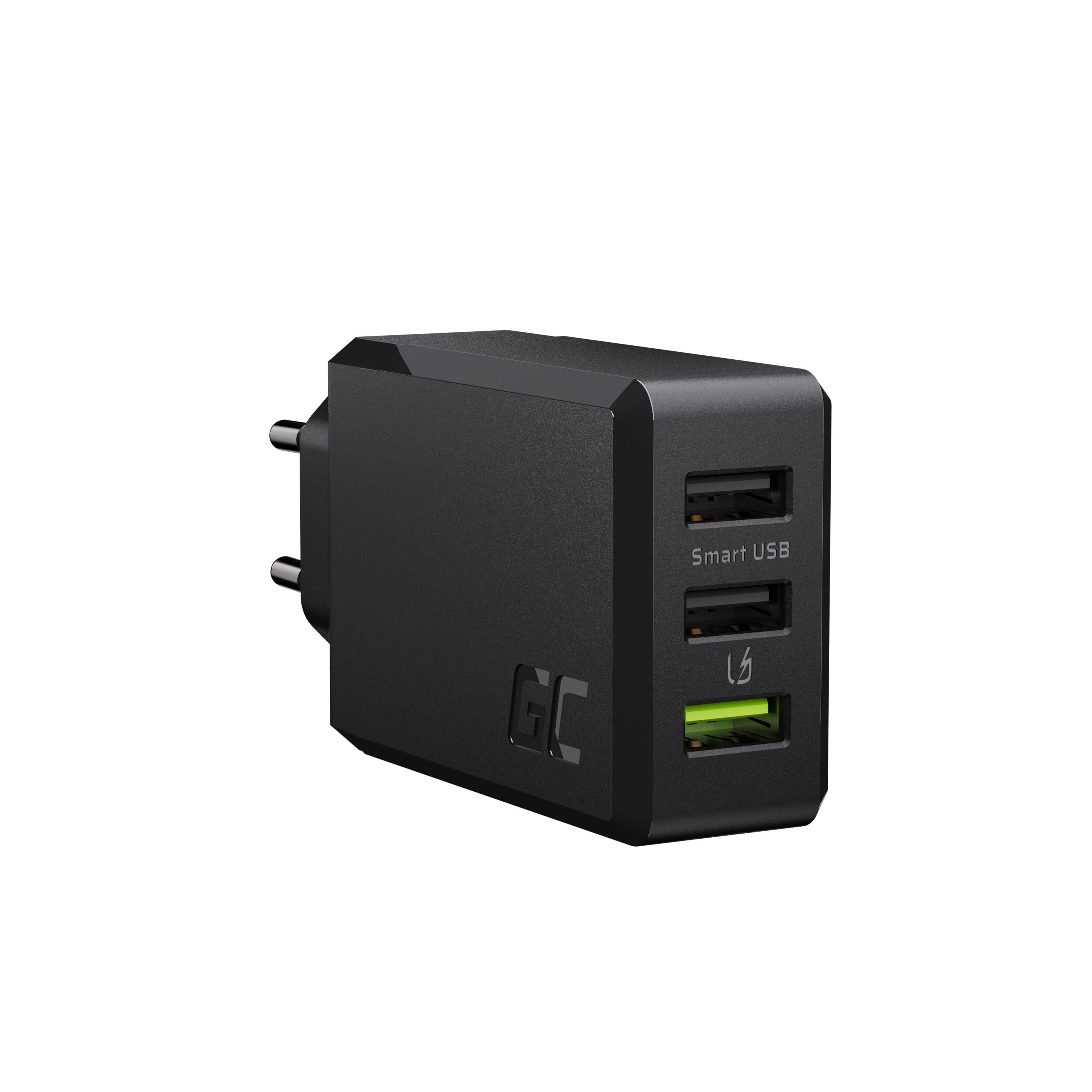 Green Cell ChargeSource 3 - Netzteil - 30 Watt - Apple Fast Charge, GC Ultra Charge, Huawei Fast Charge, QC 3.0, AFC - 3