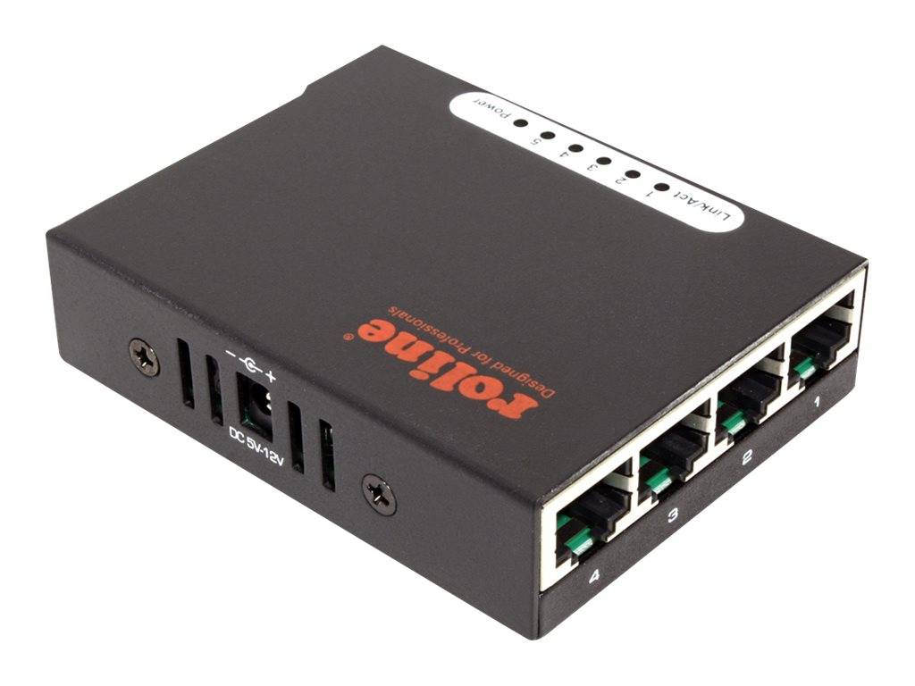 ROLINE Fast Ethernet Switch, Pocket, 5 Ports