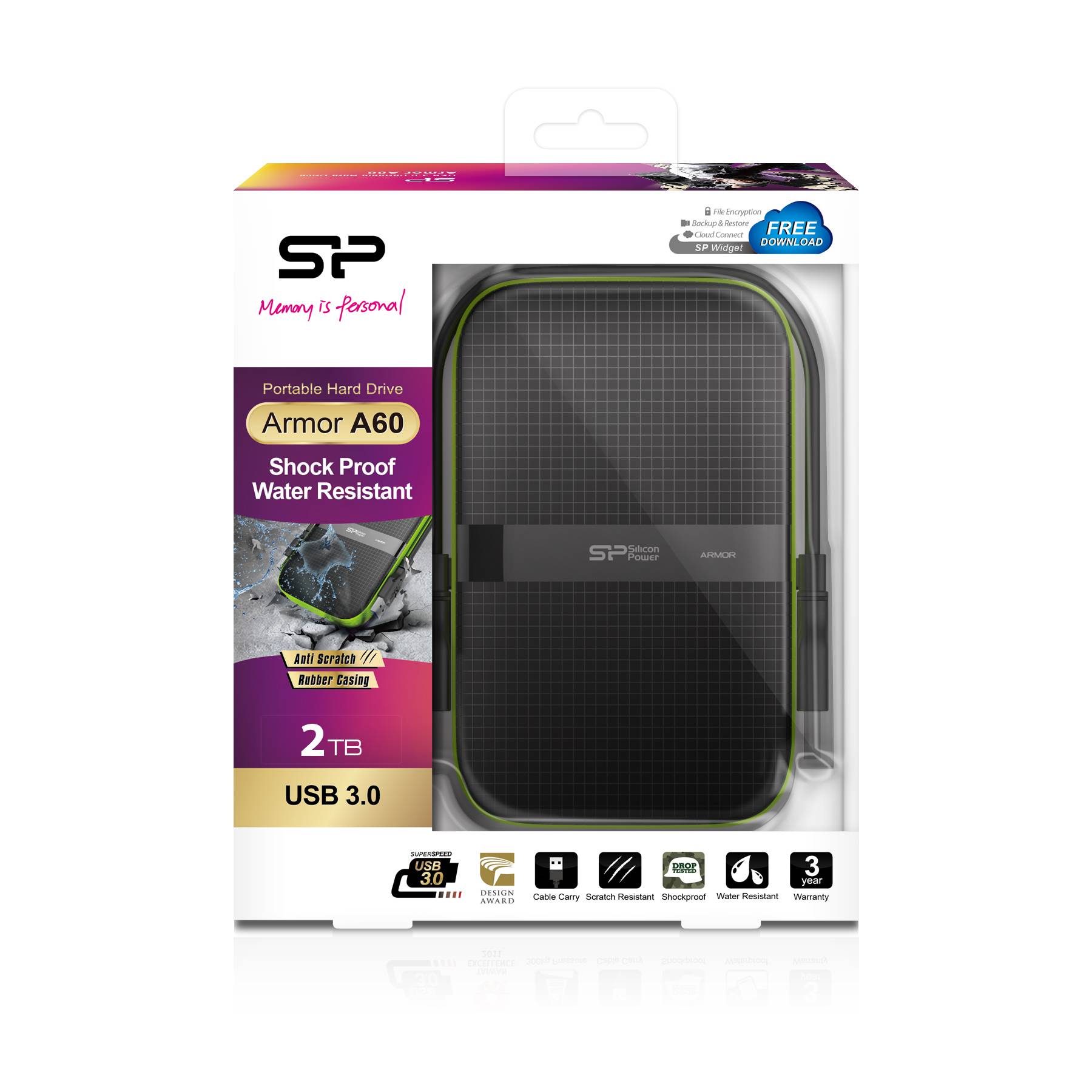 SILICON POWER Armor A60 - Festplatte - 2 TB - extern (tragbar)