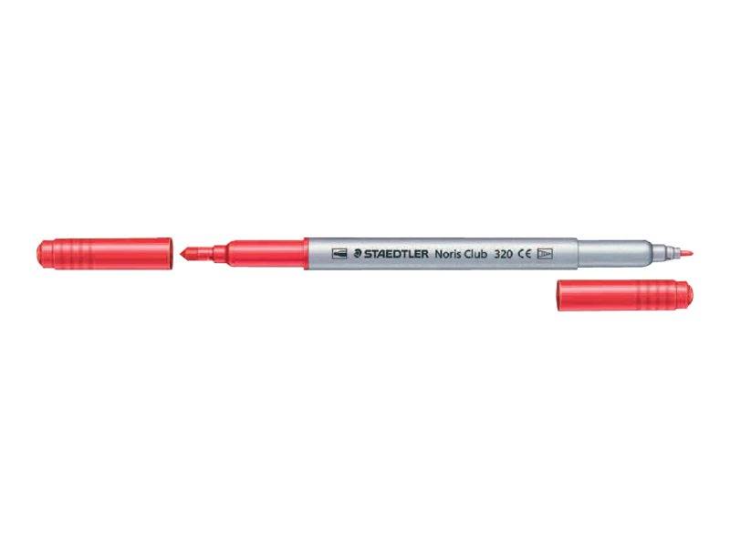 STAEDTLER Noris Club 320 - Doppelspitzenfilzstift - gemischte Farben - wasserbasierte Tinte - 3 mm / 1 mm - breit / fein