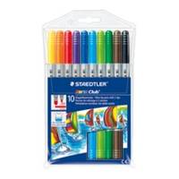 STAEDTLER Noris Club 320 - Doppelspitzenfilzstift - gemischte Farben - wasserbasierte Tinte - 3 mm / 1 mm - breit / fein
