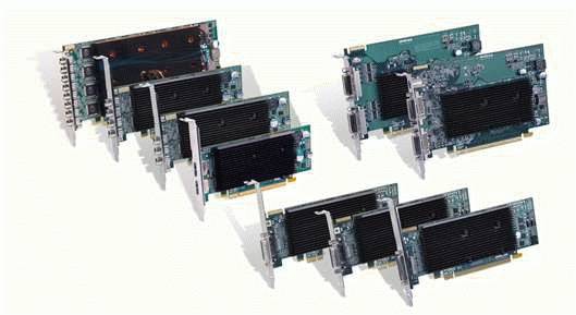 Matrox Workstation-Grafikkarte M9120 Plus 512 MB DDR2-RAM PCIe x1 DVI Low Profile, Passiv gekühlt