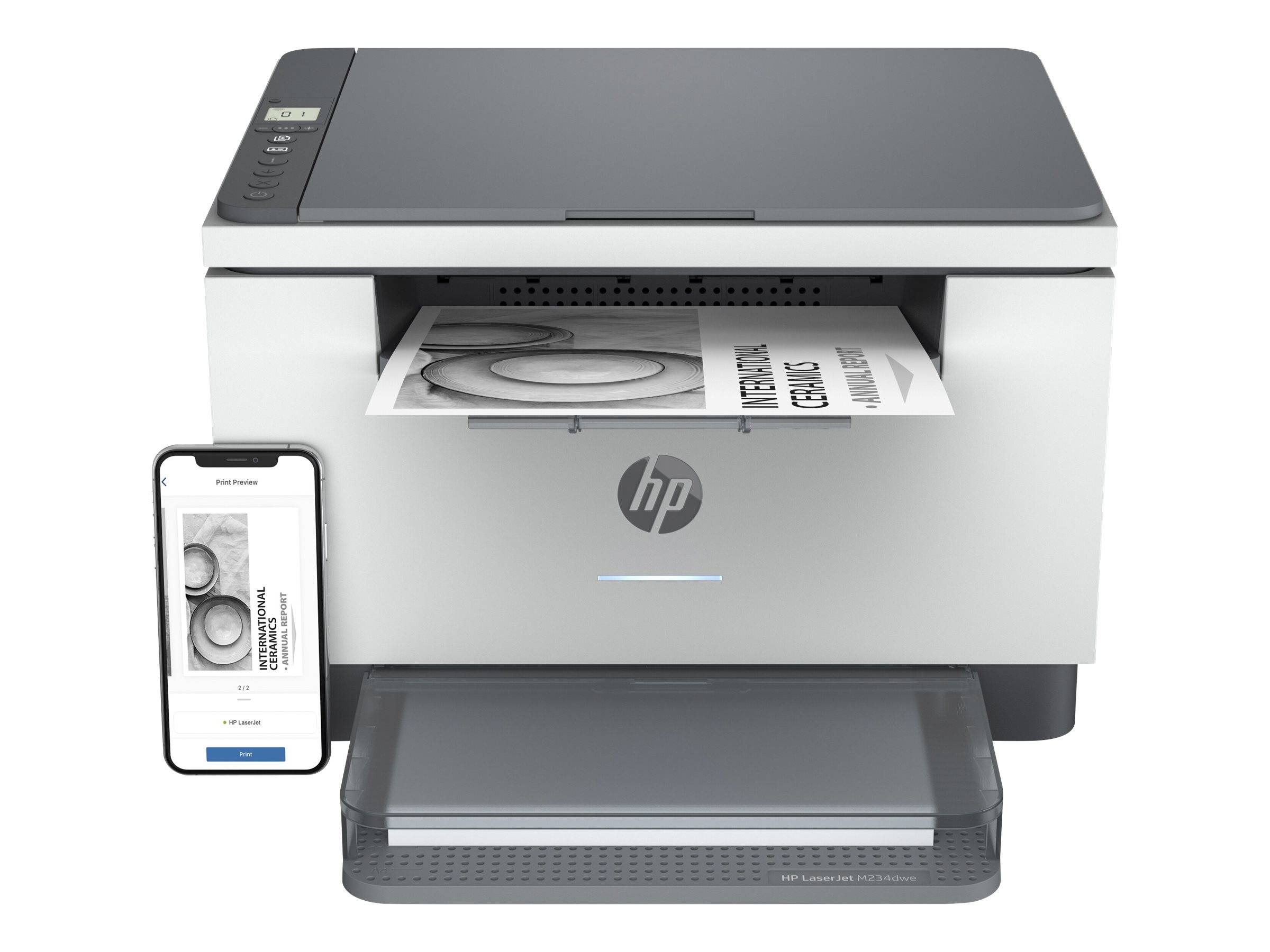 HP LaserJet MFP M234dwe HP+ Multifunktionsdrucker Laser Schwarz-Weiß A4 Drucker, Scanner, Kopierer HP Instant Ink, LAN, WLAN, Duplex, Bluetooth®