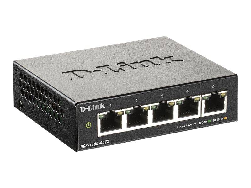 D-Link DGS-1100-05V2/E DGS-1100-05V2 Netzwerk Switch 5 Port 1 GBit/s